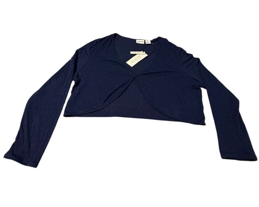Rachel Zoe Blue Cropped Cardigan Women's Size 12